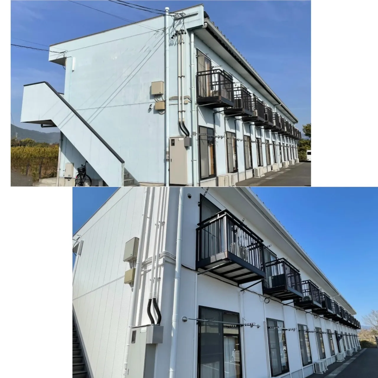 真っ白な外壁になりました